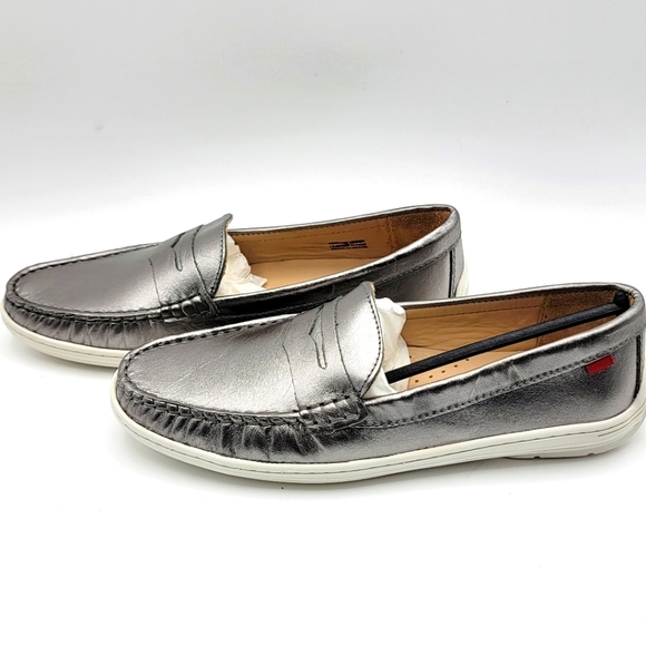 Marc Joseph Metallic Leather Loafer Size 5.5. S1035 - Picture 3 of 6